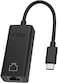 Fitto Type C to Ethernet Adapter, Black - Fast and Reliable Network Connection