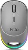 Fitto Rechargeable Wireless Mouse with Rainbow Backlight - Grey