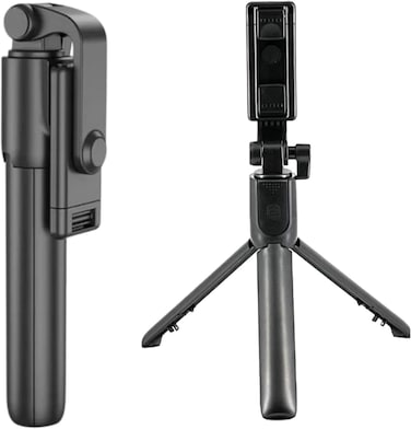 Fitto Bluetooth Integrated Selfie Stick for Mobile Phones, 19.5 - 100cm, Black