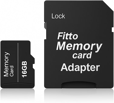 Fitto 16GB Memory Card with Adapter - Black