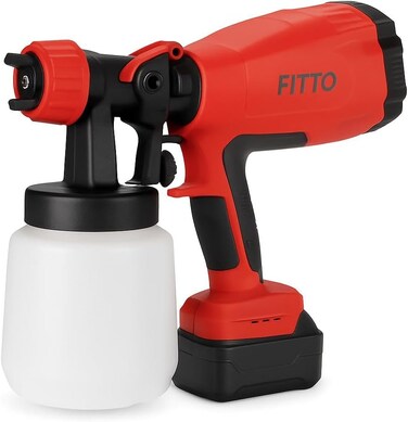 Fitto Battery-Powered Sprayer with Adjustable Nozzle, Red