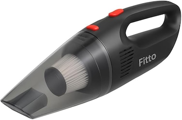 Fitto Cordless Car Vacuum Cleaner - High Power, Low Noise, Handheld, Portable, Battery Powered, Black
