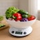 Fitto Electronic Kitchen Scale with Bowl, Battery Operated, White