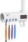 Fitto Multi-Functional Toothbrush Sterilizer &amp; Toothpaste Dispenser - Solar Powered, Wireless, White