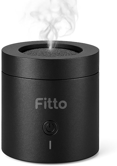 Fitto Electric Bakhoor Burner, Rechargeable USB, Portable Incense Burner for Home, Car, Office - Black