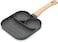 Fitto 3 in 1 Non Stick Egg Frying Pan with Blocks Aluminium and Wooden Handle