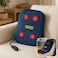 Fitto Adjustable Back Massager for Car Seat &amp; Home, with both car adpter and 2 pin plug, Blue