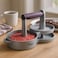 Fitto Burger Press Patty Maker for Steaks and Veggies, Double Head Design, Silver