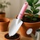 Fitto Small Gardening Trowel with White Metal Scoop and Pink Plastic Handle