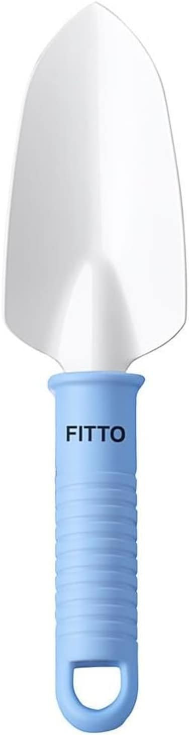 Fitto Small Gardening Trowel with Pointed Scoop Blade and Textured Grip Handle