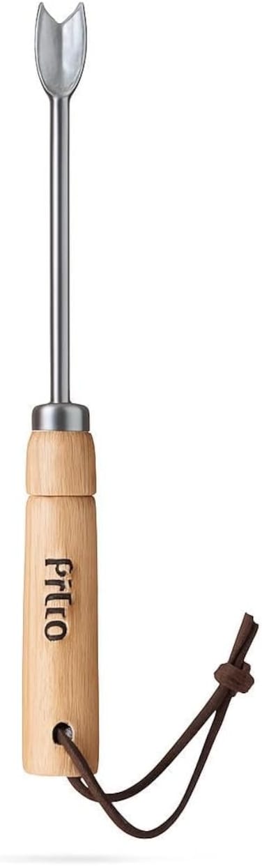 Fitto Wooden Handle Forked Tip Hand Tool for Prying and Digging