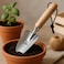 Fitto Stainless Steel Gardening Trowel with Wooden Handle and Leather Strap