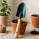 Fitto Garden Trowel with Green Metal Blade and Wooden Handle for Digging and Planting