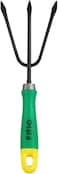 Fitto Ergonomic Garden Cultivator with 3 Sharp Curved Tines for Weeding and Soil Loosening