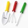 Fitto Gardening Tools Set - Trowel, Hand Rake, and Weeder with Colorful Handles