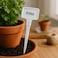 Fitto White Plastic Garden Plant Markers - 6 Pcs Labeling Stakes