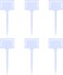 Fitto White Plastic Garden Plant Markers - 6 Pcs Labeling Stakes
