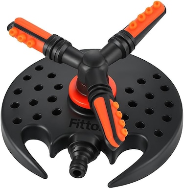 Fitto Revolving Garden Sprinkler with Adjustable Arms for Even Water Distribution