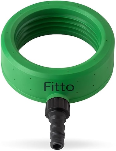 Fitto Green Circular Hose Connector with Threaded Section and Water Outlet
