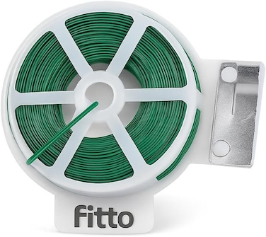 Fitto Green Twist Tie Roll - 30 Meters (100 Feet) for Securing Plants and Cables