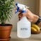 Fitto 1 Litre Clear Plastic Spray Bottle with Nozzle for Cleaning and Gardening