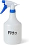 Fitto 1 Litre Clear Plastic Spray Bottle with Nozzle for Cleaning and Gardening