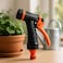 Fitto Adjustable Handheld Garden Hose Nozzle with Textured Grip and Orange Trigger