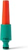 Fitto 5-Inch Snap-In Twist Nozzle for Hoses - Adjustable Water Flow, Red and Green Design