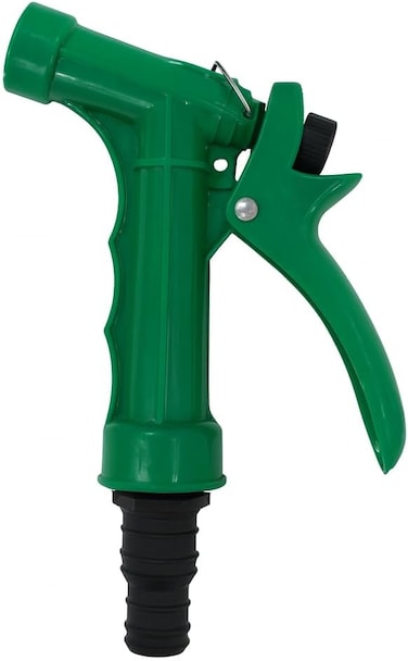 Fitto Adjustable Green Garden Hose Nozzle with Trigger Handle