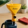 Fitto Yellow Funnel with Wide Triangular Opening and Connector for Easy Liquid Transfer