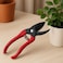 Fitto Red-Handled Pruning Shears with Spring Mechanism for Easy Plant Cutting