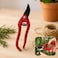 Fitto Red-Handled Pruning Shears with Spring Mechanism for Easy Plant Cutting