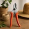 Fitto Garden Pruner Shears with Metal Blade and Orange Plastic Handles