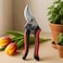 Fitto Garden Shears with Metal Blade and Red Rubber Grips for Pruning