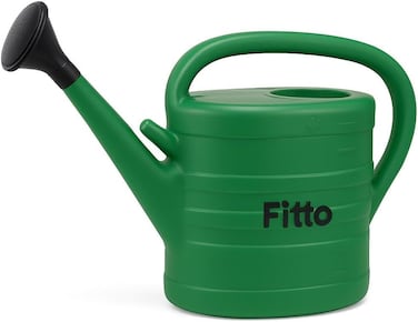 Fitto Green Plastic Watering Can with Long Spout - 8 Litre Capacity