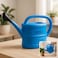 Fitto Blue Plastic Watering Can 5 Litre with Handle and Spout for Gardening and Indoor Plants