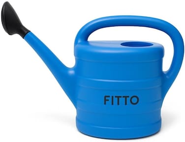 Fitto Blue Plastic Watering Can 5 Litre with Handle and Spout for Gardening and Indoor Plants