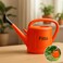 Fitto Bright Orange Plastic Watering Can with Long Spout, 8L Capacity