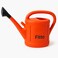 Fitto Bright Orange Plastic Watering Can with Long Spout, 8L Capacity
