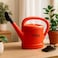 Fitto Bright Red Plastic Watering Can with Long Spout - 6L Capacity