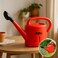 Fitto Bright Red Plastic Watering Can with Long Spout - 6L Capacity