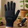 Fitto Black Gloves with Textured Grip and Blue Accent for Gardening and Work