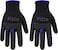 Fitto Black Gloves with Textured Grip and Blue Accent for Gardening and Work
