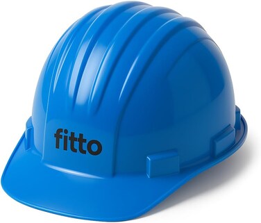Fitto Blue Hard Hat for Construction Safety, Durable Head Protection