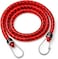 Fitto Red Checkered Stretch Cords with Hooks - 1 to 1.5 Meters for Cargo Securing