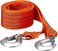 Fitto Heavy-Duty Car Towing Rope &ndash; 4 Meter Bright Orange Tow Strap with Metal Hooks