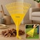 Fitto Yellow Plastic Rake for Leaves and Debris Collection