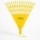 Fitto Yellow Plastic Rake for Leaves and Debris Collection