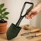 Fitto Green Metal Shovel with Serrated Edge for Gardening and Small Digging Tasks