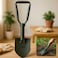 Fitto Green Metal Shovel with Serrated Edge for Gardening and Small Digging Tasks
